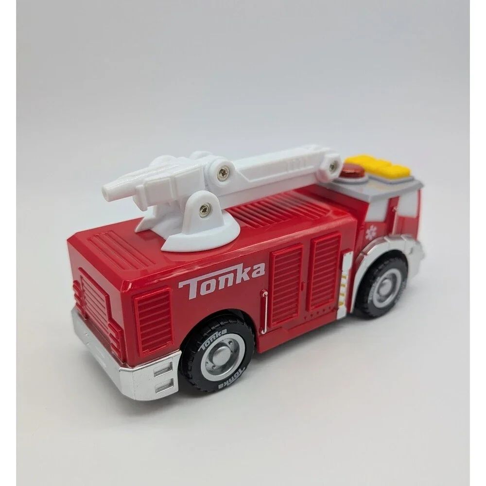 Tonka Basic Fun Red Fire Engine Truck With Lights & Sounds Plastic 7